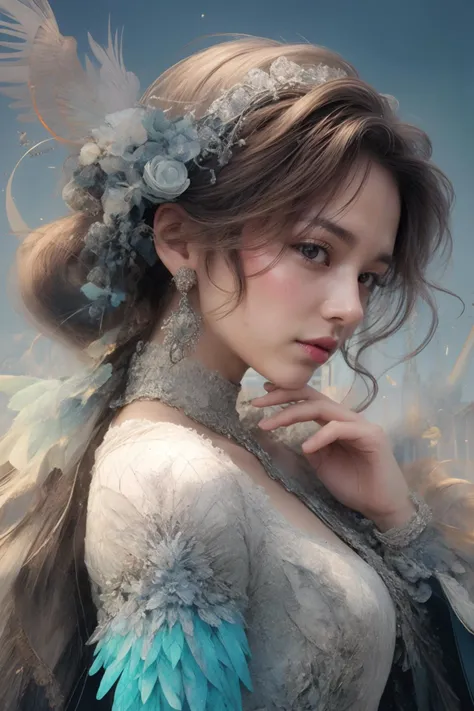 (realistic:1.3), finely detailed, quality, rembrandt lighting, (masterpiece:1.2), (photorealistic:1.2), (best quality), (detailed skin:1.3), (intricate details), dramatic, ray tracing, 1girl, japanese girl, 21 years old, detailed skin texture, (blush:0.5), (goosebumps:0.5), subsurface scattering, smiling, medium breasts, long hair curls, bangs, hair between eyes, dress, jewelry, gems, intricate, <lora:opal_diamond-noise:1>