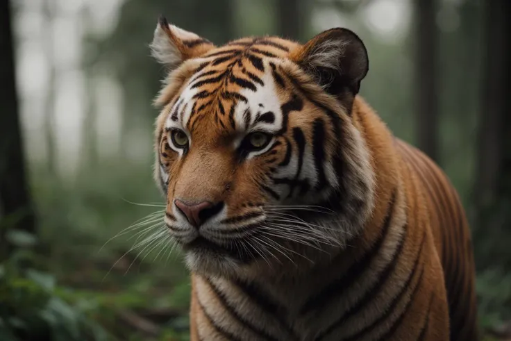 Food photography style An angry Tiger in the middle burning rain forest, focus on the tiger, close up. BREAK award winning, a23, high budget, masterpiece, best quality, ultra-detailed, ultra high res, (photorealistic:1.4), raw photo, 8k HDR, bokeh, f1.4, 50mm, photorealistic, raw, 8k, textured skin, skin pores, intricate details <lora:add_detail:0.8>, Photorealistic, Hyperrealistic, Hyperdetailed, analog style, soft lighting, subsurface scattering, realistic, heavy shadow, masterpiece, best quality, ultra realistic, 8k, golden ratio, Intricate, High Detail, film photography, soft focus . Appetizing, professional, culinary, high-resolution, commercial, highly detailed