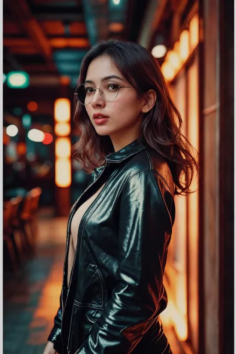 bohemian aesthetic bright, (friarmoody lighting,perfect features,sharp,4k,moist skin,soft cinematic light,soothing tones,soft image,), a woman wearing a shiny jacket and sunglasses posing for a picture, style in digital painting, style digital painting, in style of digital illustration, cinema 4d colorful render, in style of digital painting, vibrant digital painting, colorful digital painting, glossy digital painting, smooth digital art, 3d digital art 4k, full color digital art, smooth. digital painting . free spirited, eclectic, colorful, highly detailed
