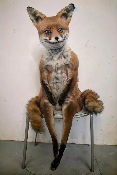 Highly detailed, High Quality, Masterpiece, beautiful, TailsTheFox, <lora:CursedTails:1>, no humans, animal, animal focus, sitting