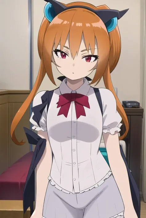 alisasoutherncross, <lora:alisa southernrcross movie-lora-nochekaiser:1>,
alisa southerncross, long hair, hair ornament, animal ears, twintails, (red eyes:1.3), cat ears, orange hair,
BREAK skirt, shirt, bow, white shirt, short sleeves, wings,
BREAK looking at viewer, (cowboy shot:1.5),
BREAK <lyco:GoodHands-beta2:1>, (masterpiece:1.2), best quality, high resolution, unity 8k wallpaper, (illustration:0.8), (beautiful detailed eyes:1.6), extremely detailed face, perfect lighting, extremely detailed CG, (perfect hands, perfect anatomy),