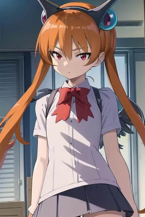 alisasoutherncross, <lora:alisa southernrcross movie-lora-nochekaiser:1>,
alisa southerncross, long hair, hair ornament, animal ears, twintails, (red eyes:1.3), cat ears, orange hair,
BREAK skirt, shirt, bow, white shirt, short sleeves, wings,
BREAK looking at viewer, (cowboy shot:1.5),
BREAK <lyco:GoodHands-beta2:1>, (masterpiece:1.2), best quality, high resolution, unity 8k wallpaper, (illustration:0.8), (beautiful detailed eyes:1.6), extremely detailed face, perfect lighting, extremely detailed CG, (perfect hands, perfect anatomy),