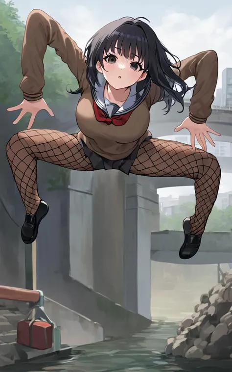 masterpiece, best quality,1girl,young girl,brown eyes,long hair,mesugaki smile,shiny skin,(nice leg line:1.3),thin waist,huge breasts
BREAK
school uniform,necktie,((pencil skirt)),high heels
BREAK
street,crowd,depth of field,looking at viewer,squatting,from behind,full body,legsupsexms