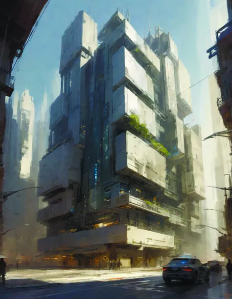 complex sketch concept futuristic building facade,sketch for a society war rutkowski jeremy mann future city,science fiction <lora:Future_Citys_xl-000012:0.8>,by diegocr