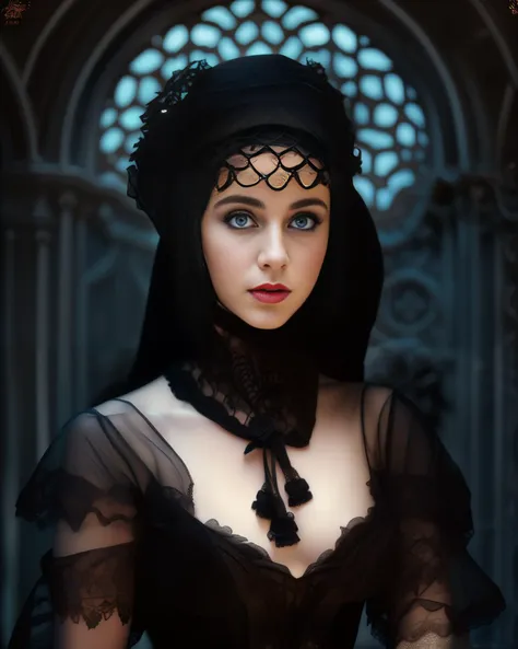 a beautiful sexy  submissive girl ([emma thomson:helena bonham carter:0.5]:1.0) in a long black dress,lace overlay,(black veil) on her head, looking at camera,full length body,  kneeling,victorian, goth, a character portrait, art nouveau,
(pale white skin:1.1)), (pallid:1.1),(reddish black curled hair),(blue eyes),
(realistic skin detail),skin pores),(hair fuzz),(skin wrinkles),(skin blemishes),

(scribbles:1.5),(freehand doodling:1.5), high contrast,  rough texture, semi-realistic ethereal,
(art style by (Frank Frazetta:0.9) ), intricate line drawings, an abstract drawing, generative art,
(best quality, ultra detailed,8k,photorealistic,volumetric lighting)