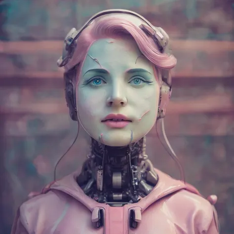 rz88mkultr4, a  robot , shutterstock contest winner, Elsa Bleda, an airbrush painting,[rz-purepastel-21],  a close up of a person with makeup on, inspired by