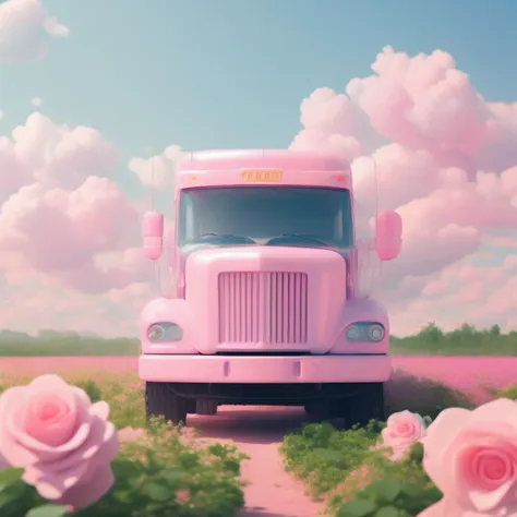 (A  Truck), trending, unsplash , [rz-purepastel-21],  iphone wallpaper, realistic pastel highly detailed, hrwx, album art)))))
a red rose sitting on top of a field of