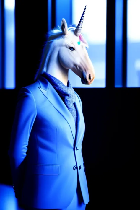 Highly detailed unicorn head. Deatiled texture