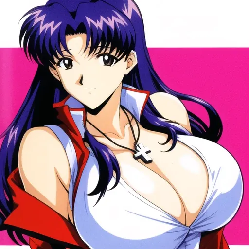 <lora:Katsuragi_Misato:.45>, Katsuragi_Misato, big_breasts, cross_necklace