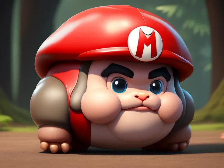 cute and adorable cartoon it baby super mario, obese thick chonky fat fantasy, dreamlike, surrealism, super cute, trending on artstation