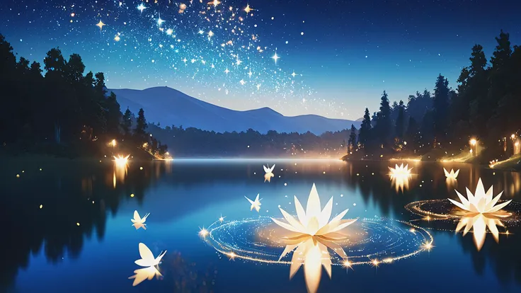 A lake. A shining breeze. A few flying fairies. Sparkles.