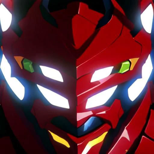 avatar, portrait, close up, overly detailed, Anime screencap, 1990s_\(style\), Evangelion anime style, Masterpiece, best quality, perfect anatomy, perfect lighting, perfect focus, vibrant, 1robot, mecha, solo, evaunit, miata, eunos roadster, anthro, red, ((no humans,)) action pose, mid-air, massive, giant, landscape is the cityscape of tokyo-3, nighttime, pitch black sky