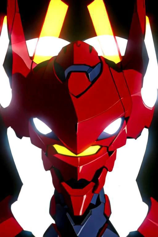 portrait, overly detailed, Anime screencap, 1990s_\(style\), Evangelion anime style, Masterpiece, best quality, perfect anatomy, perfect lighting, perfect focus, vibrant, 1robot, mecha, solo, evaunit, miata, eunos roadster, anthro, red, ((no humans,)) action pose, mid-air, massive, giant, landscape is the cityscape of tokyo-3, nighttime, pitch black sky