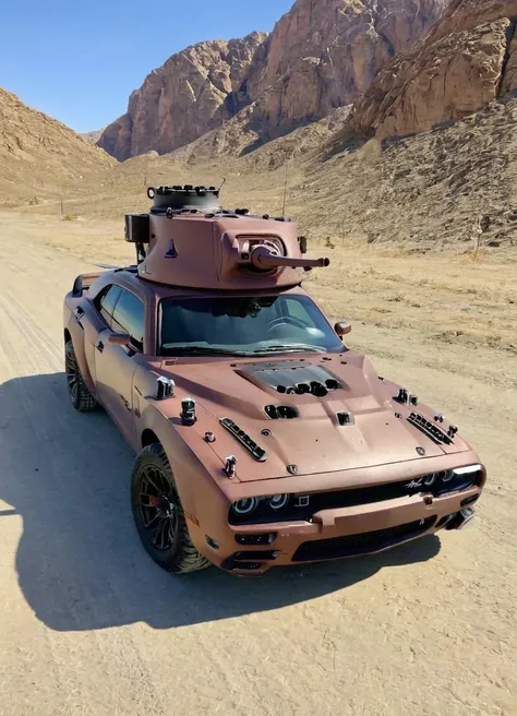 chargerhellcatsrt, car in the desert, (mtldtnk desert tank paint )
<lora:Matilda_Tank_SDXL:0.8>
<lora:ChargerHellcatSDXL:0.5>