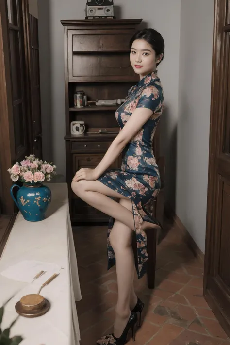nsfw, best quality, masterpiece, ultra high res, (photorealistic:1.3), 32K, raw photo, 1girl, natural skin texture, blonde ,  wearing suonxam, dressing room, natural skin texture, dynamic pose, top model, film grain,asian, <lora:ClothingAdjuster3:0>  suonxam, (flower:1.2), a stunning photo with beautiful saturation,(realistic:1.4)),deep shadow,(best quality, masterpiece), pale skin, dimly lit, shade, flustered, blush, highly detailed, skinny, BREAK depth of field, film grain, wrinkled skin, looking at viewer, knee, warm smile, <lora:suonxam_SDLife_Chiasedamme_v4.0:0.6>,extremely detailed CG unity 8k wallpaper, best quality, full body ,