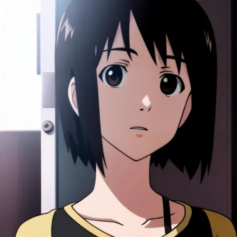 <lora:nhk_misaki_lora_0:0.9>, nakahara misaki, 1girl, solo, short hair, black hair, brown eyes, black eyes <lora:nhk_misaki_lora_0:0.8>, nakahara misaki, 1girl, solo, short hair, black hair, brown eyes, black eyes, looking at viewer