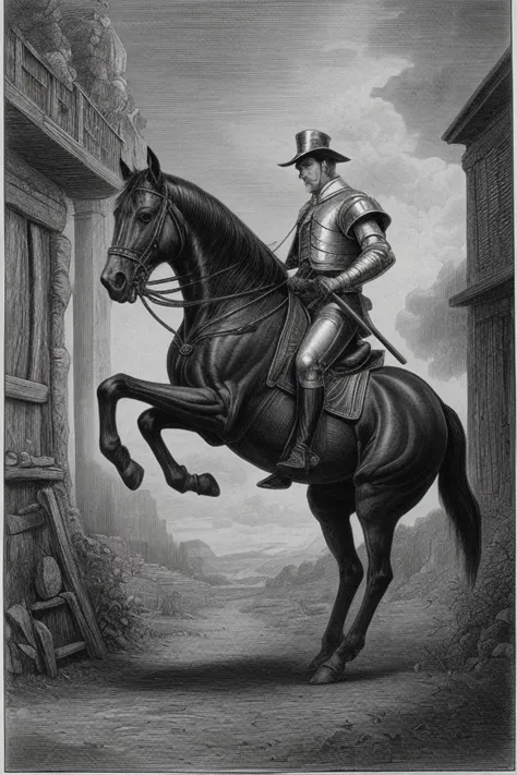 A don quixote of the mancha robot ride a robothorse, by doré
<lora:DETAIL_SLIDER_BY_STABLE_YOGI:0.8>