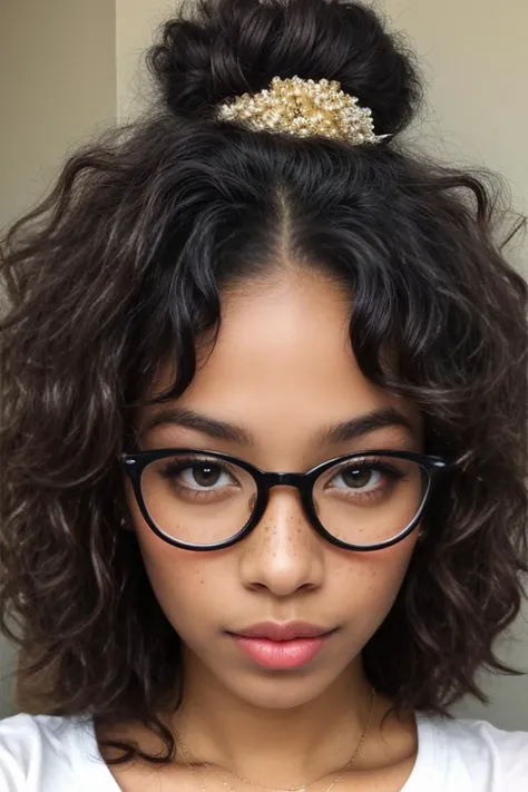 short light skinned black female, long curly with no frizz brown hair, glasses, freckles, brown eyes, no imperfections
<lora:DETAIL_SLIDER_BY_STABLE_YOGI:0.8>
