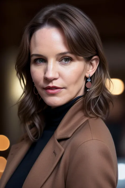 photo of extremely sexy (Sus13D3n01-180:0.99), a woman as a sexy Political Scientist, a model, modelshoot style, (extremely detailed CG unity 8k wallpaper), (long brown coat, turtleneck,), (makeup:1.1), ((model runway:1.3)),(looking at viewer), (detailed pupils:1.3), (modern outfit:1.2), (closeup), (masterpiece:1.5) (photorealistic:1.1) (bokeh) (best quality) (detailed skin texture pores hairs:1.1) (intricate) (8k) (HDR) (wallpaper) (cinematic lighting) (sharp focus), eyeliner, painted lips, (earrings)