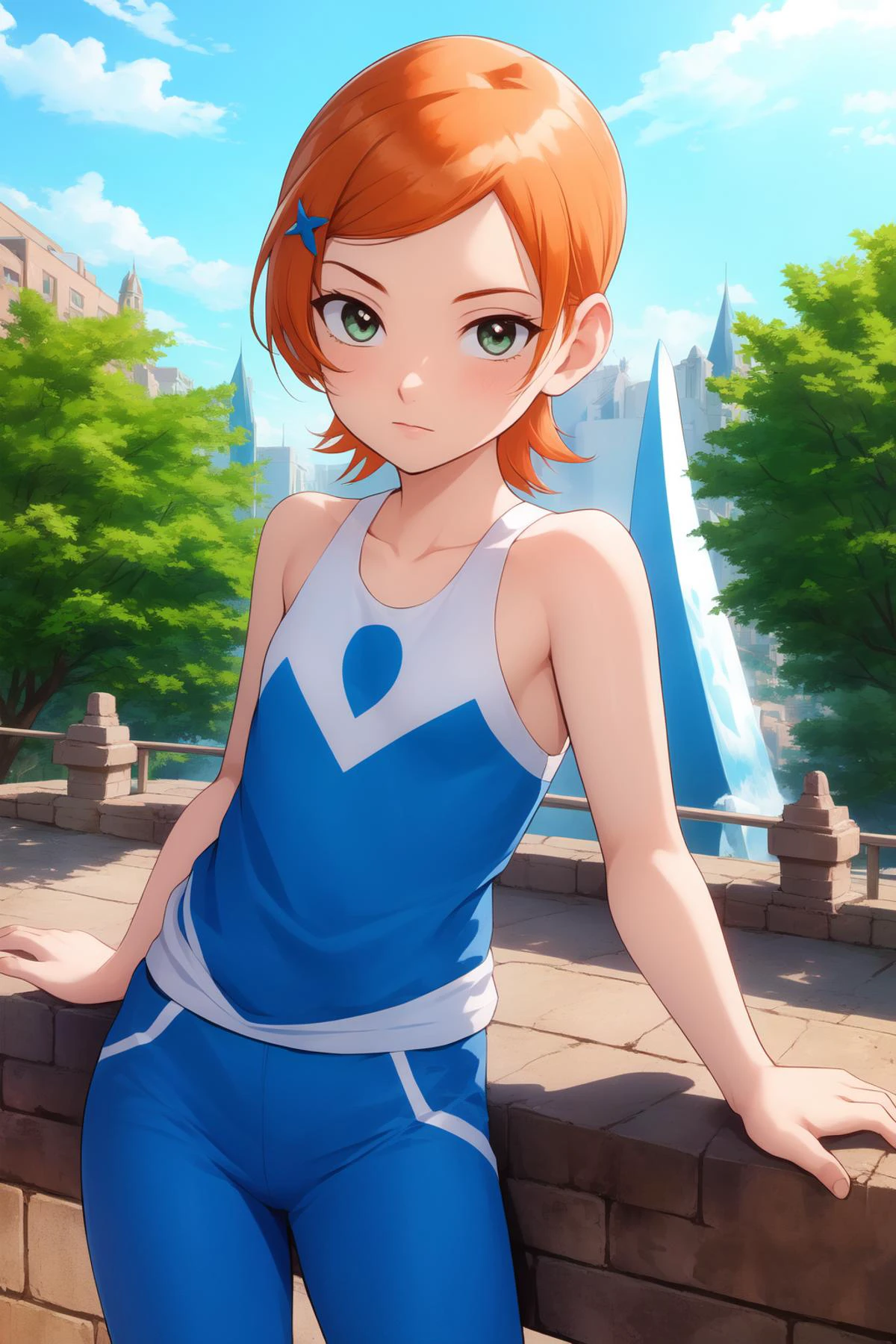 (masterpiece, high quality,)
cowboy shot,
<lora:GwendolynTennyson_v0.1-000005:1> gwendolyn, posing, outdoors, sunny, looking at viewer,