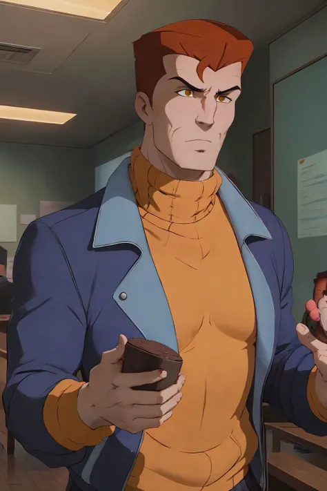 absurdres, eddie brock, jacket, turtleneck, upper body <lora:Eddie Brock_v1:1>