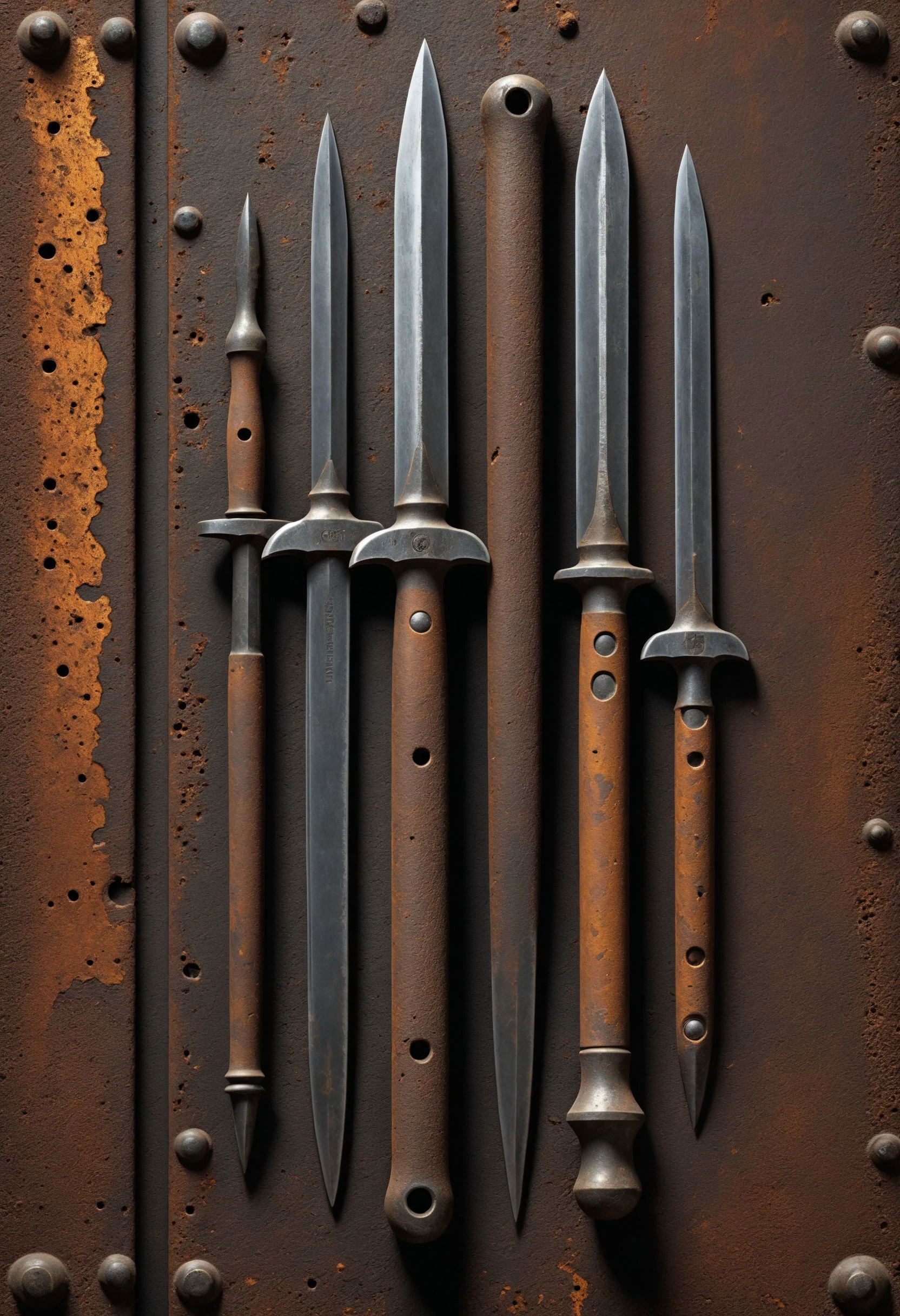 masterpiece, best quality, 8k, professional , by famous artist , trending on artstation, intricated details, detailed, realsitic, boekh , photorealistic, dark shadows, natural light, dramatic, source realistic, Rust: Find interesting rusted objects, such as old tools, nails, or metal sheets. The textures and colors of rust can create a unique and grungy aesthetic.