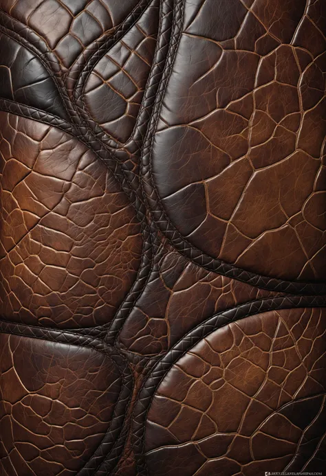 masterpiece, best quality, 8k, professional , by famous artist , trending on artstation, intricated details, detailed, realsitic, boekh , photorealistic, dark shadows, natural light, dramatic, source realistic, Weathered and Distressed Leather: Explore the intricate patterns and textures of weathered and distressed leather, creating a sense of age and wear.