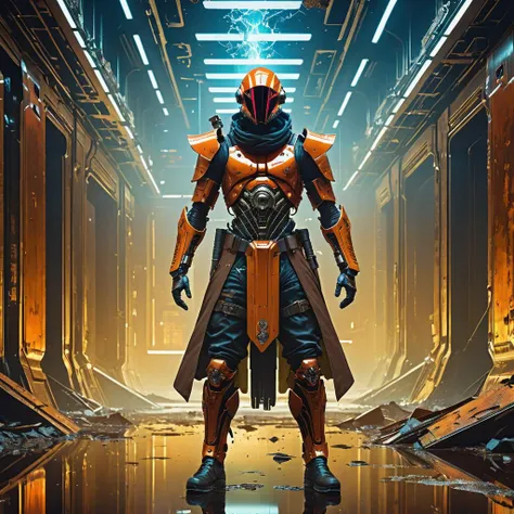 GTA-style artwork science fiction photography, analog,  calm  half-demon wizard robot, by Stephan Martiniere and Moebius , in the style of Adrian Ghenie, hyper detailed, intricate, poster art, Artstation, reflective mercury armor plating, RAW photograph,   (intricate details, masterpiece, best quality:1.4), dark, highly detailed, gritty, grungy, insane details, [gothic futurism], [afro-futurism],
 <lora:Artists_Edge-000006:0.4>, (Scratches, nicks, dents, scuffs, rusted, grime, grit) rusted metals, chrome reflections, . Satirical, exaggerated, pop art style, vibrant colors, iconic characters, action-packed