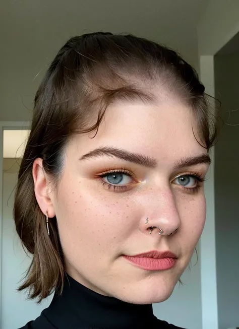 A stunning intricate full color portrait of (sks woman:1), wearing a black turtleneck, epic character composition, sharp focus, natural lighting, f2, 35mm, film grain,
Smirk, machine face, fine details, realistic shaded, intricate, elegant,
<lora:locon_perfecteyes_v1_from_v1_64_32:0.2> perfecteyes,
(metart), best quality, ultra high res, 8K, raw,
(highly detailed skin:1.2),, <lora:locon_prostracja_v1_from_v1_64_32:0.7> <lora:lora-small-prostracja-v1:0.65>