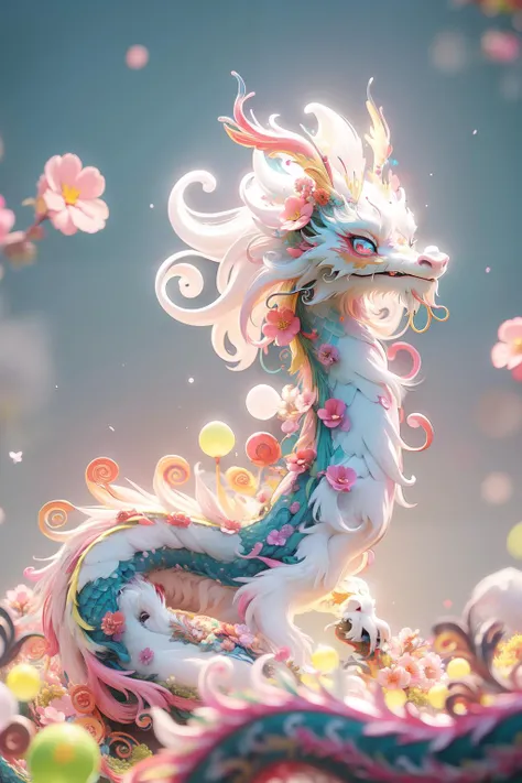 (masterpiece, best quality, ultra detailed),long dragon,eastern dragon,no humans,fangs,whiskers,solo,Chinese New Year,cinematic light,gold line,Sparkle,(flower blossom background:1.2),<lora:3Dä¸æ¹é¾:0.8>,neonrgbstyle,<lora:neon-rgb-style-darquelilly-v3:1>,