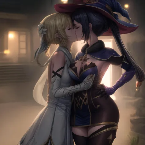 masterpiece,high quality anime drawing of 2girls,lesbians in love (kissing),large breasts,at Japanese onsen baths,backlighting,detailed background <lora:U-AddMoreDetails-.5_2:1> ADDBASE
<lora:C-Lumine:1> luminedef,Lumine,blonde,short hair, blue ribbon,auburn eyes,white dress,(kissing) ADDCOL
<lora:C-Mona:1> monadef,Mona,purple hat,witch hat,long hair,black hair,braided,jewelry,pale skin,green eyes,earring,blue dress,cleavage,necklace,gold trim,black gloves,thighhighs,(wide hips,kissing)