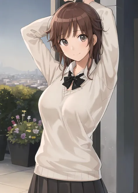 (masterpiece, best quality:1.2),illustration,8k,hd,1girl,solo,portrait,brown_hair,folded_ponytail,brown_eyes,nude,long_hair,school, pussy, smile, small breasts, crossed legs, standing, low height, from below, pussy juice, kid, ager, nsfw, explicit