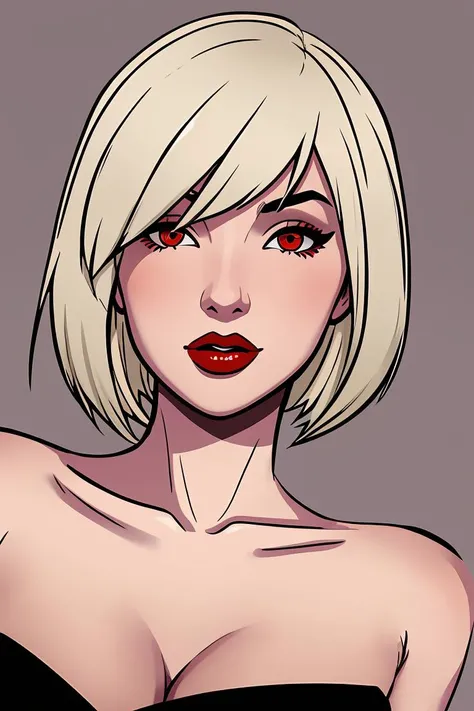 line art, sketch, monochrome, high contrast, Vilga, blonde hair, short hair, red eyes, lipstick, bangs,
<lora:Vilga_v01:0.8>