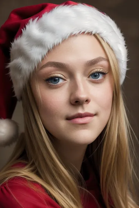 masterpiece, stunning closeup portrait photo of dkt, wearing santa hat, 8k uhd, dslr, bright lighting, high quality, film grain, Fujifilm XT3
<lyco:DakotaFanningLycoDogu:1.0>