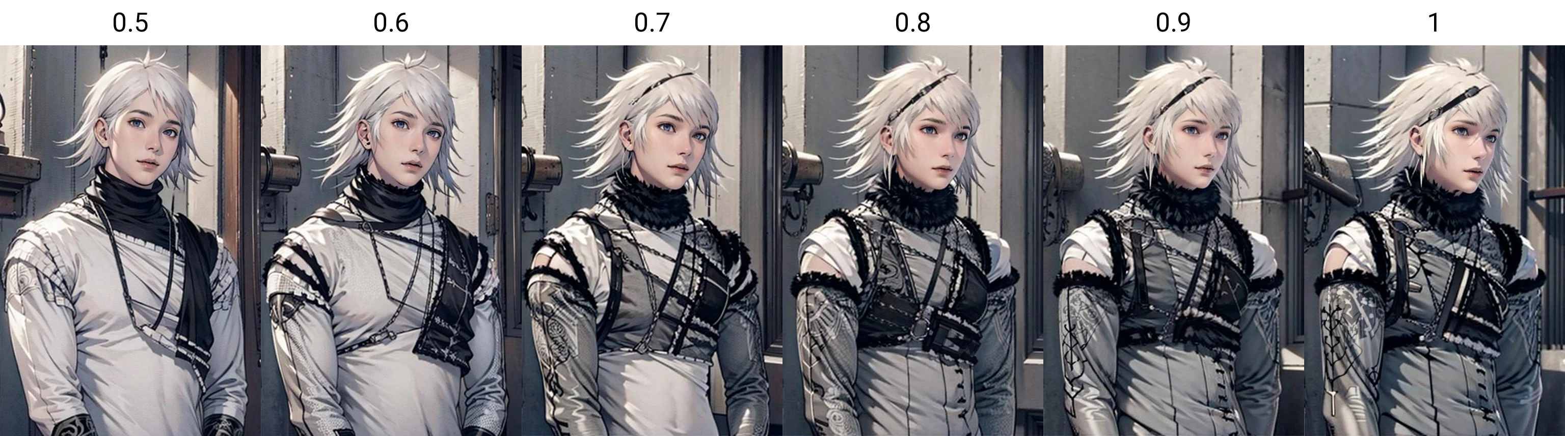 1boy, man, portrait, upper body, white_hair, grey_eyes, <lora:nier_brother:0.5>