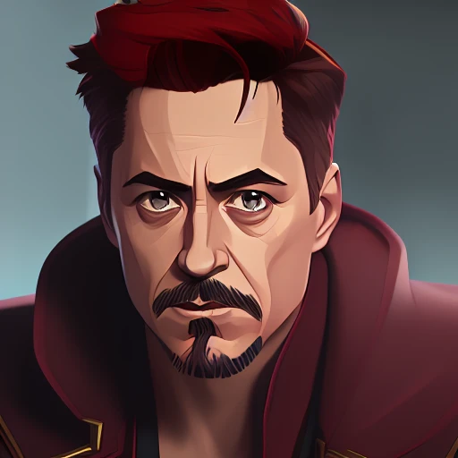 arcane style, robert downey Jr as Tony Stark