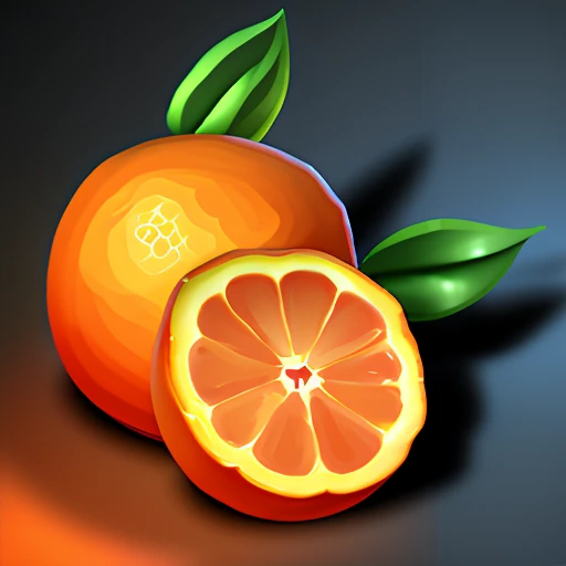 oranges, stylized game icon