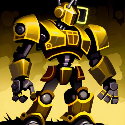 steampunk mecha, black background, stylized game icon, by greg manchess, trending on artstation