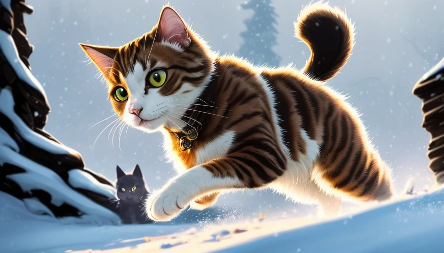 (Gorgeous Digital Artwork:1.3) of (Ultrarealistic:1.3),(Satisfying:1.3) (nvinkpunk,kuvshinov:1.2),dreamlikeart,samdoesart,modelshoot style, (a cat running form a dog in winter s:1.4), unreal engin 5,octane render,(2D:1.2), limited palette flat color, digital painting, artstation, concept art, smooth, sharp focus,art by ross tran and greg rutkowski and alphonse Mucha and Bak Karol, (digital painting:1.16), soft lighting, nvinkpunk,kuvshinov,(dreamlikeart,samdoesart,modelshoot style, :1.2),CGSociety,ArtStation,(__Hyperrealism:1.3),(__Photorealism:1.3),(Rococo:1.3),(CMYK Colors:0.5),naturalism,land Art,regionalism,shutterstock contest winner,trending on unsplash,featured on Flickr