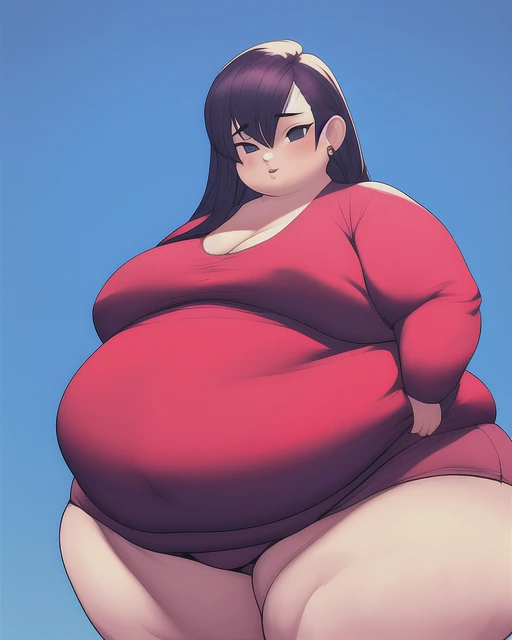 [art by sooftly], masterpiece, best quality, high quality,  1girl, long hair, fat rolls