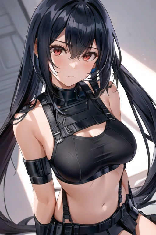 a woman in a white tank top and black shorts, yoki shinkawa, by Nagasawa Rosetsu, girls frontline cg, range murata, muscular sweat lara croft, ayamin kojima, rei hiroe black lagoon manga, by Takeuchi Seihō, mai yoneyama, realistic anime style at pixiv, from girls frontline