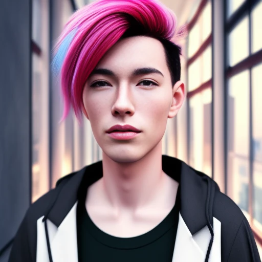 Realistic photographic portrait Akihito Kawamera half asian male wearing 90s punk clothing, standing in a goth store in a large mall , Octane Render, Volumetric Lighting, 64k concept art,Octane render, DLSS, Ray Tracing, Trending on Art Station, WLOP, 128k AGFA portrait, extremely detailed photorealistic photographic portrait Kodak rim lighting - duskypie , lisdusk2