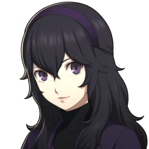 1girl, portrait, solo, white background, hex maniac \(pokemon\), purple hair, purple eyes, (headband:1.2), purple dress,

<lora:HexManiac:0.5> <lora:p5_Portrait_v0.3:0.7>