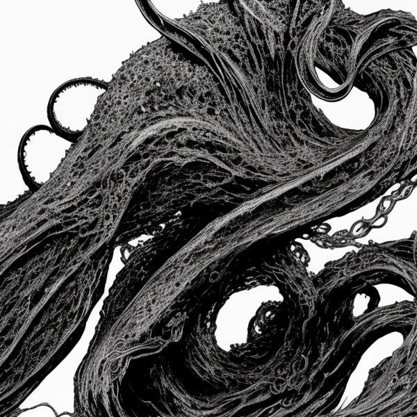 gothic monstrous humanoid creature with tentacles growing from its body, sharp focus, 4k, art by art by EMB_rfktrbwmnga-14500