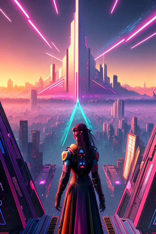 silicon valley virtual reality 1 0 th anniversary, cyberpunk art by android jones, cyberpunk art by beeple!!!, synthwave, darksynth, quantum tracerwave, wireframes, trending on artstation