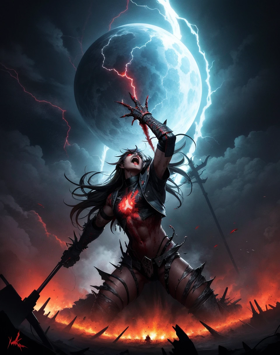 Through damnation we rise, sign of the times
Master of bleeding eyes
Thunder on high, look to the sky
You're never gonna take us down!