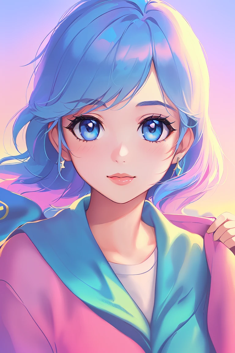 1girl, highly detailed, absurd res, perfect image, (pastel_style:0.8)