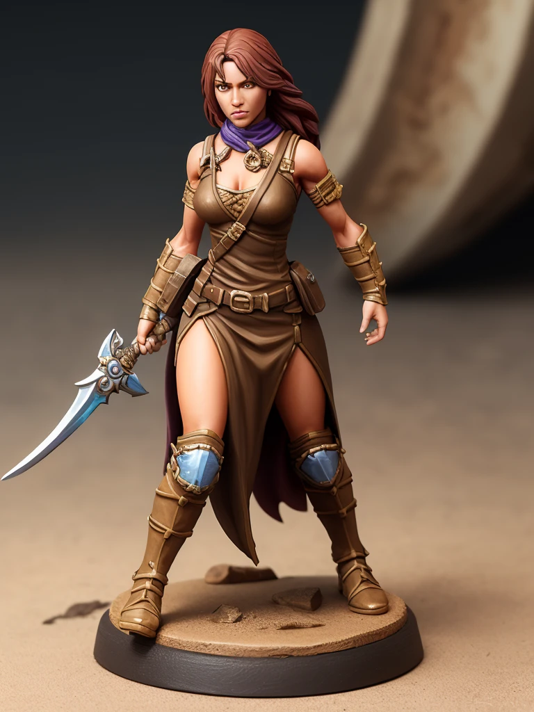 pmini style, painted miniature of female human fighter on a base, character design, Intricate, High Detail, Sharp focus, dramatic, photorealistic art <lora:Painted_Miniature_i_v3.0:0.6>