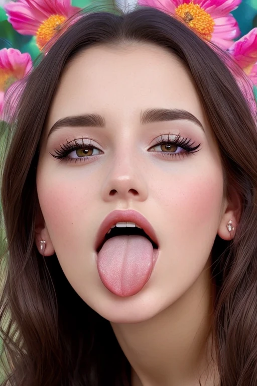female,  penis, oral, 1boy,licking, tongue out, licking penis, big penis <lora:murkysLickingPenis_1:1> , kaleidoscope <lora:kaleidoscope_background_v1.1.2:0.8>,  girl with flowers swooping around her, in the style of digital painting, pensive poses, sketchfab, tangled nests, cartoonish realism, i can't believe how beautiful this is, realist detail,white background