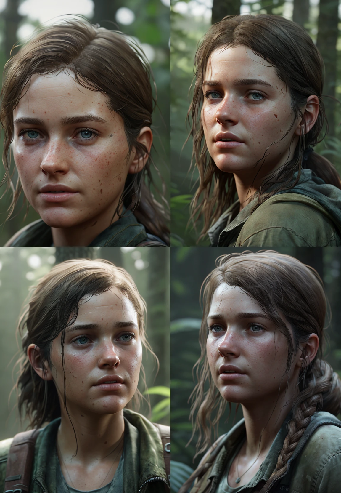(the last of us:0.9), (Ellie:0.9), natural hair, realistic portrait, 4k, supreme detail, highly detailed, artstation, smooth, sharp focus, cinematic lighting